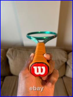 NEW & CUSTOM Wilson Blade V10 18x20 4 1/4 Premium Leather w BONUS Luxilon Set