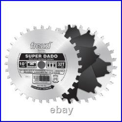 NEW Freud SD510 10 32 TEETH Super Dado BLADE Set WITH CARRY CASE SALE