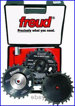 NEW IN CASE Freud SD608 8 Dial-A-Width STAKES Dado SET Blades New