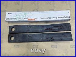 NEW OEM Woods 1037892KT Lawn Mower Blade Set (2 Blades) Genuine Replacement