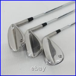 NEW TaylorMade Milled Grind Chrome 3pcs Wedge Set 50/54/58 Flex-S KBS 105 Steel