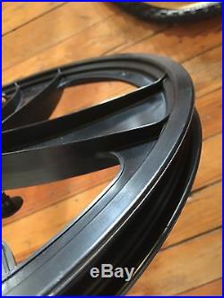 NOS 4 Blade Black SateLite BMX Wheel set-Coaster- 20 Mags-GT Mongoose Redline