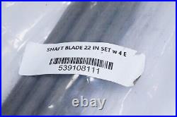 New BlueBird OEM Set of 4 539108111 Shaft Blade 22 in. With E-Rings Ships FREE