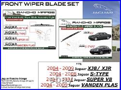 New Genuine Jaguar Front Windshield Wiper Blade Assembly (COMPLETE SET)