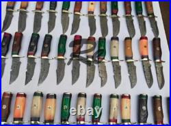 New Handmade 50pcs Damascus Steel Blade Knives Set Sharp Cutting Wood Handle