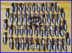 New Handmade 50pcs Damascus Steel Blade Knives Set Sharp Cutting Wood Handle