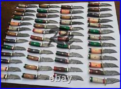 New Handmade 50pcs Damascus Steel Blade Knives Set Sharp Cutting Wood Handle