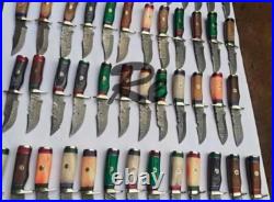 New Handmade 50pcs Damascus Steel Blade Knives Set Sharp Cutting Wood Handle