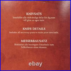 New Karesuando Kniven Blade Knife Making Gift Kit Set NIB Carbon Steel Leather