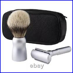 New Merkur Razor Leather Zipper Shaving Set R Sat German Make Luxury Gift