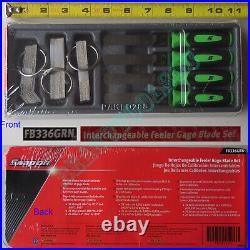 Snap-on Green Feeler Gauge Blade Sets – 2pc: Offset 45° & Straight – FBST338GRN / FBBA325GRN