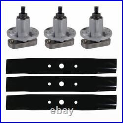 New Spindle Assembly & Blade Set Fits L130 L120 Fits John Deere 48 Deck