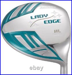 New Tour Edge Golf LH Lady Edge Complete Set WithCart Bag Turquoise/Whi +1 (Left)