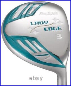 New Tour Edge Golf LH Lady Edge Complete Set WithCart Bag Turquoise/Whi +1 (Left)