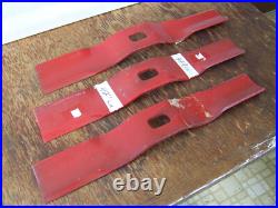 New Vintage Yazoo 42 Mower Deck 3pc Blade Set YR42 LH Chute Discharge 206-742
