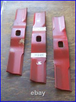 New Vintage Yazoo 42 Mower Deck 3pc Blade Set YR42 LH Chute Discharge 206-742