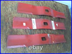 New Vintage Yazoo 42 Mower Deck 3pc Blade Set YR42 LH Chute Discharge 206-742