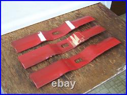 New Vintage Yazoo 42 Mower Deck 3pc Blade Set YR42 LH Chute Discharge 206-742