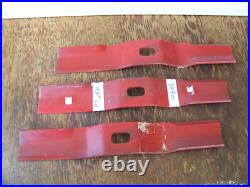 New Vintage Yazoo 42 Mower Deck 3pc Blade Set YR42 LH Chute Discharge 206-742