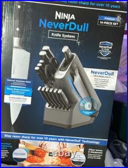 Ninja Foodi NeverDull Premium 14-Piece Knife Block Set with Built-in Sharpener
