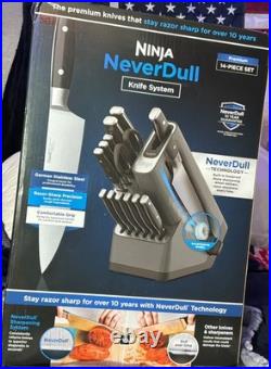 Ninja Foodi NeverDull Premium 14-Piece Knife Block Set with Built-in Sharpener