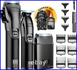 Novah Professional Barber Clippers and Trimmer Set Foil Shaver Professional Ha