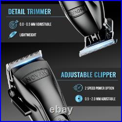 Novah Professional Barber Clippers and Trimmer Set Foil Shaver Professional Ha