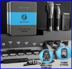 Novah Professional Barber Clippers and Trimmer Set Foil Shaver Professional Ha