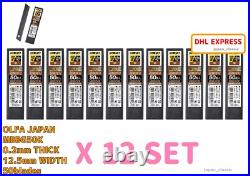 OLFA MBBG50K REPLACEMENT BLACK BLADE 0.2mm THICK 12.5mm WIDTH 50 BLADES X 12 SET