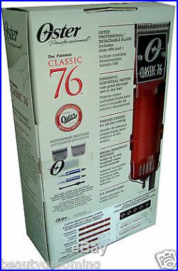 OSTER CLASSIC 76 Professional Hair Clipper 76076-010 -PLUS Universal 7 Comb Set
