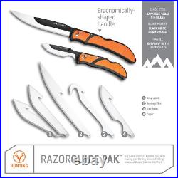 OUTDOOR EDGE RazorGuide Pak Hunting Knife Set. Features Two Replaceable Blade