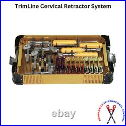 Orthopedic TrimLine Cervical Retractor Spine System Titanium Blades Set with Box