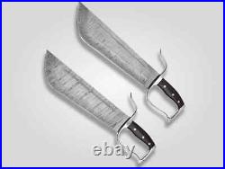 Pair of Wing Chun Butterfly Swords Set Hung Gar Folded Damascus Steel Blades