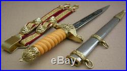 Perfect Bulgarian Infantry Officer Parade Dagger Set 2003, dirk, blade, knife