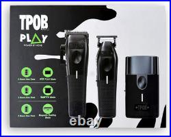 Play Barber Hair Clippers for Men 7500 RPM with Rubber Grips (Blackout 3 Set)