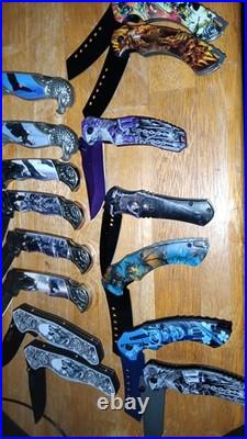 Pocket knife set new, locking blades, stainlessness steel, genetic