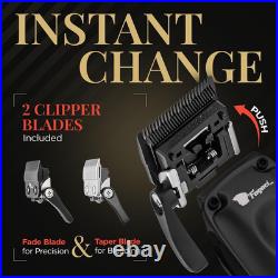 Professional Hair Clippers for Men, Cordless Trimmer Barber Kit(11)
