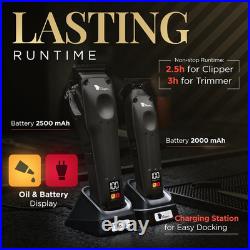 Professional Hair Clippers for Men, Cordless Trimmer Barber Kit(11)