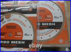 RIDGID Mesh-X 10 Turbo Mesh Wet Cutting Diamond Blade (Set of 3) NEW