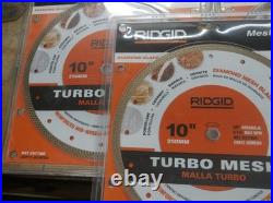 RIDGID Mesh-X 10 Turbo Mesh Wet Cutting Diamond Blade (Set of 3) NEW