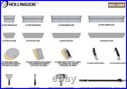 ROLLINGDOG Drywall Skimming Blade Set 4pcs Skimming Blades, NEW