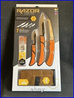 RazorGuide Pak Hunting Knife Set. Features Two Replaceable Blade Hunting Knives