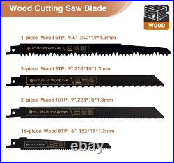 Reciprocating Saw Blades Set 9,6,4 Blades Metal and Wood Saw Blades and More