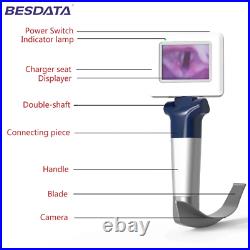 Reusable Video Laryngoscope Set Handle Anaesthesia 3 Mac Blades FDA ISO CE