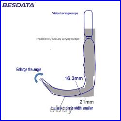 Reusable Video Laryngoscope Set Handle Anaesthesia 3 Mac Blades FDA ISO CE