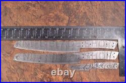 SET OF 7 pc DAMASCUS STEEL BLANK BLADES FOR CHEF KNIVES MAKING