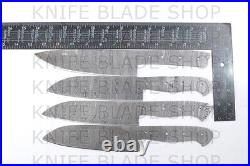 SET OF 7pc DAMASCUS STEEL BLANK BLADES FOR CHEF KNIVES MAKING