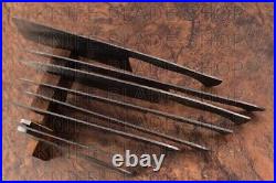 SET OF 8 pc DAMASCUS STEEL BLANK BLADES FOR CHEF KNIVES MAKING