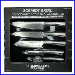 Schmidt Bros, 5 Pc Knife Set Ultra Sharp Professional Grade Blade Guards