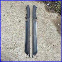 Set Of 2 Custom Handmade D2 Tool Steel Hunting Machete Sword Combat Sword
